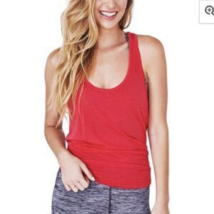 Manduka Breeze Open Back Tank Grapefruit